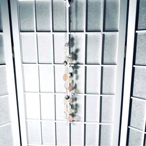 Necklace 18” Pink and clear stones